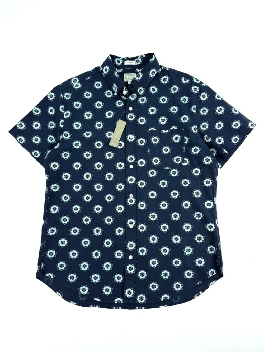 J. Crew Short-sleeve Stretch Secret Wash Cotton Poplin Shirt in Floral